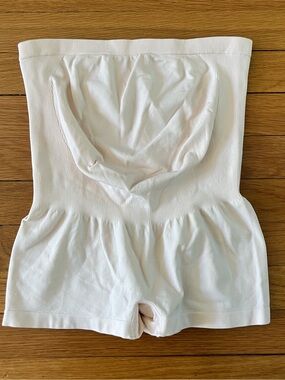 Blanqi Beige Neutral Maternity Pregnant Stretch Soft Seamless Boyshort Large